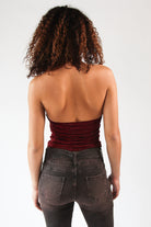 Rhinestone Halter Neck Top