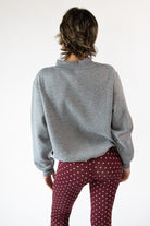 Reversible Mock Neck Graphic Sweatshirt