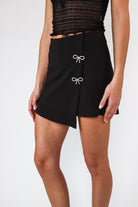 Rhinestone Bow Skort