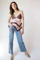 Rhinestone Floral 90's Style Jeans