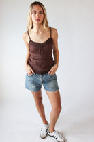 Ribbon Bow Lace Trim Cami