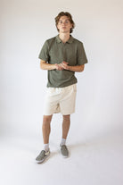 Ribbed Quarter Zip Polo