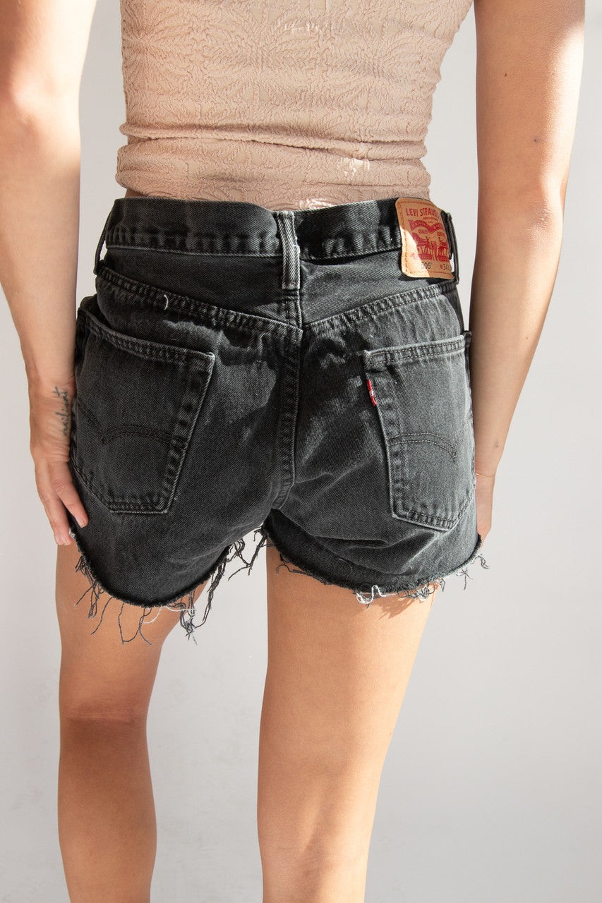 Vintage Black Levi's Cut Off Denim Shorts (sz. 34)