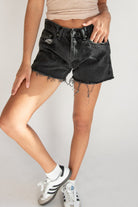 Vintage Black Levi's Cut Off Denim Shorts (sz. 34)