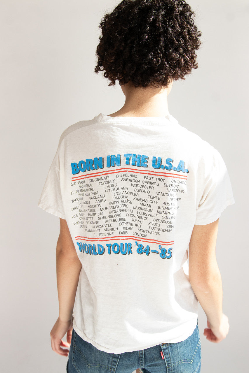 Vintage Bruce Springsteen Born In The USA World Tour T-Shirt (1984)