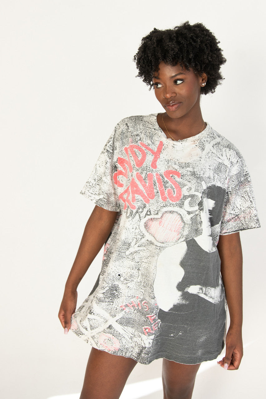 Vintage Randy Travis All Over Graphic T-Shirt (1990s)
