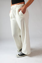 Rolled Top Wide Leg Sweatpants
