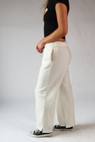 Rolled Top Wide Leg Sweatpants
