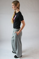 Rolled Top Wide Leg Sweatpants