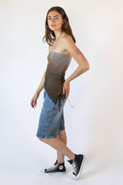 Ruched Asymmetrical Tube Top