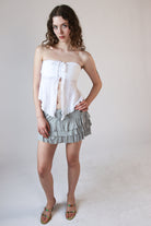 Ruffle Knit Flyaway Tube Top