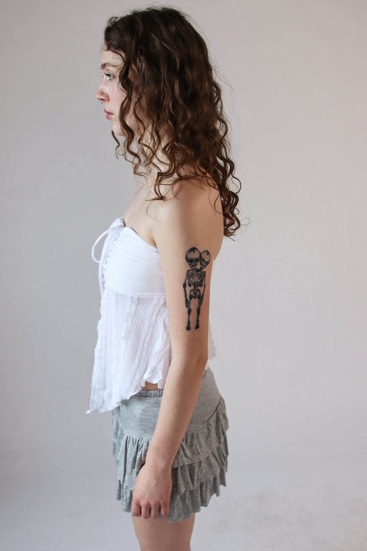 Ruffle Knit Flyaway Tube Top