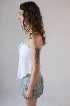 Ruffle Knit Flyaway Tube Top