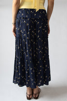 Floral Print Tiered Maxi Skirt