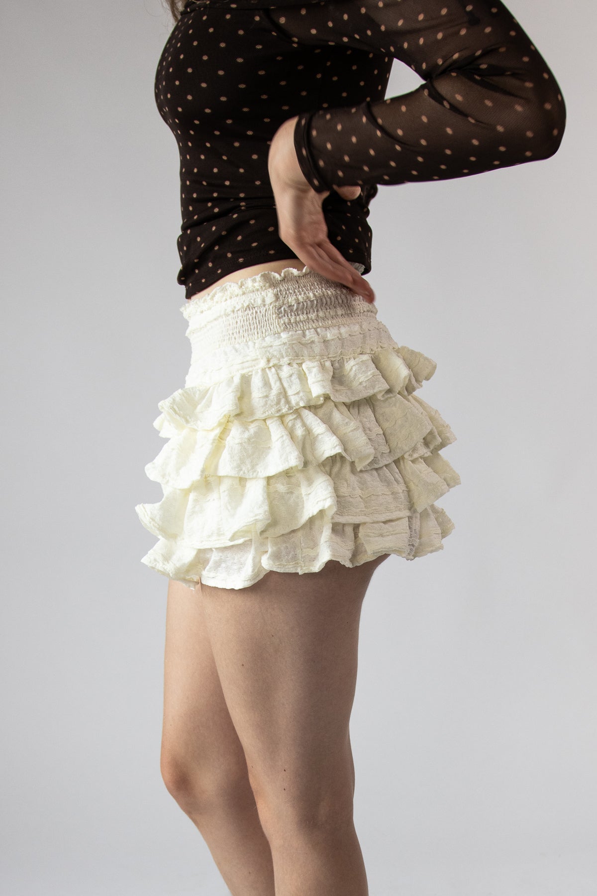 Ruffled Tiered Shorts