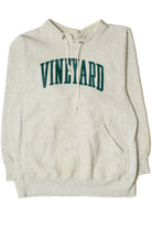 Vintage "Vineyard" Cinch Tie Mock Neck Kangaroo Pocket Sweatshirt