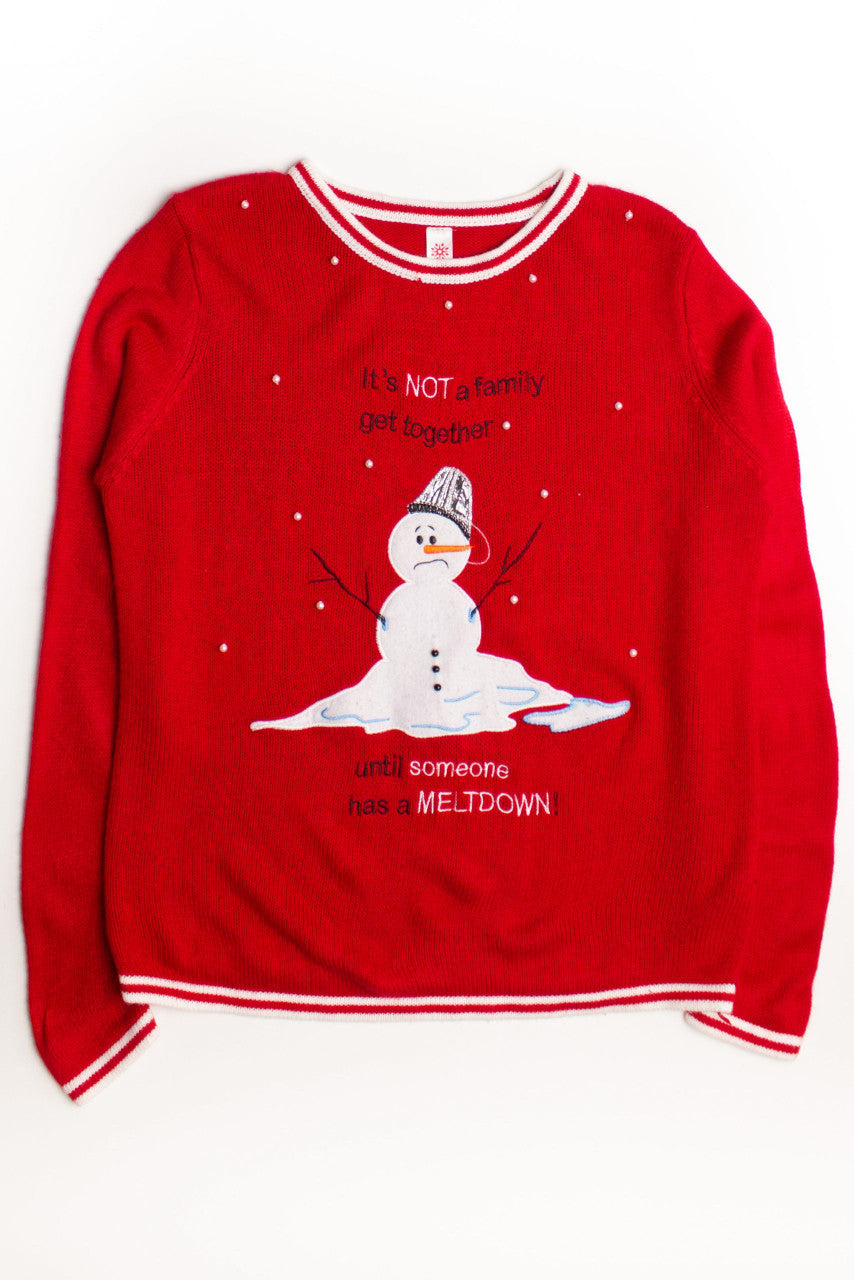 Red Funny Family Gathering Ugly Christmas Pullover 58997
