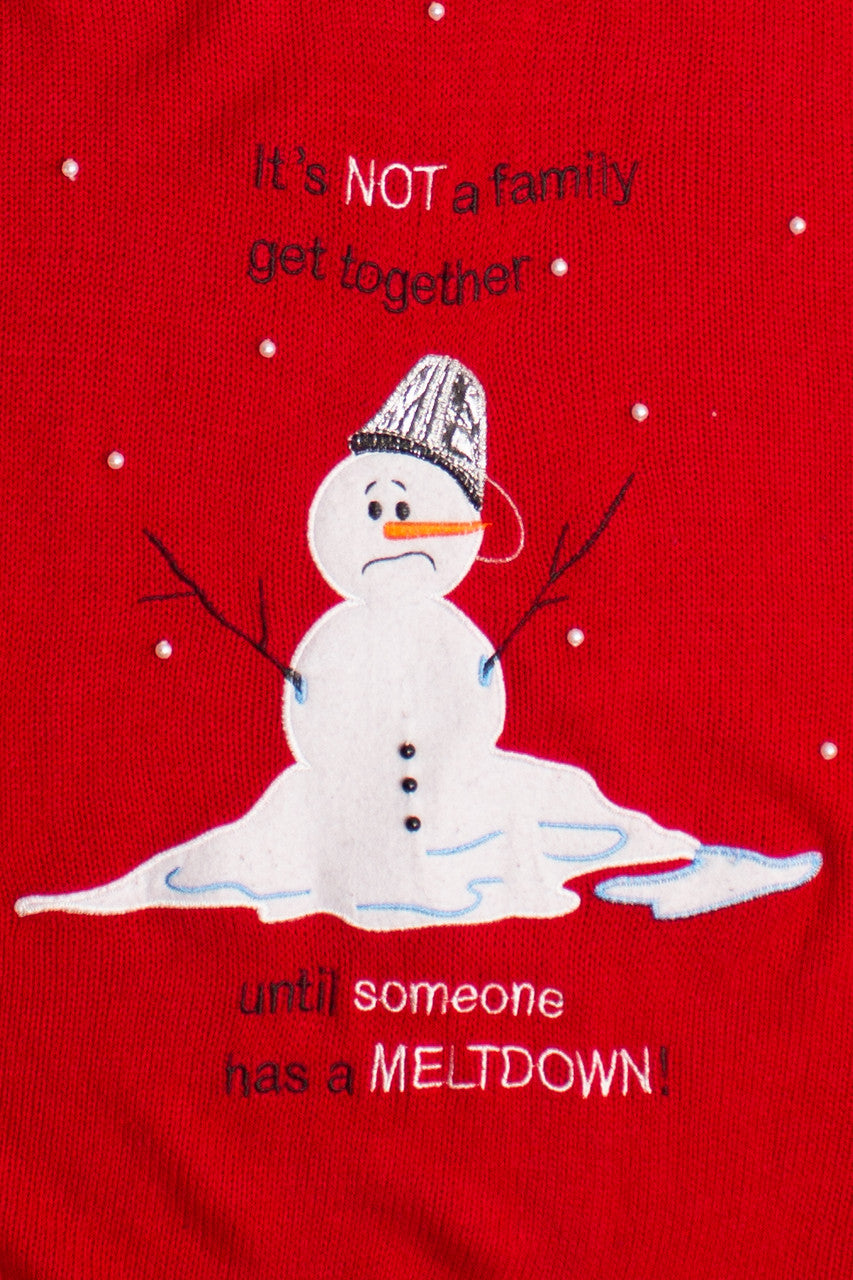 Red Funny Family Gathering Ugly Christmas Pullover 58997