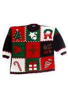 Multicolor Xmas Pattern Ugly Christmas Pullover 60054