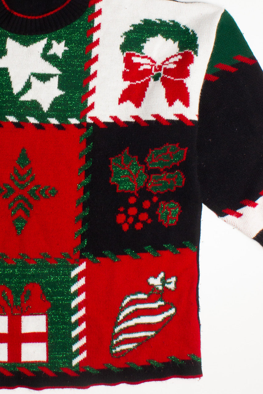 Multicolor Xmas Pattern Ugly Christmas Pullover 60054