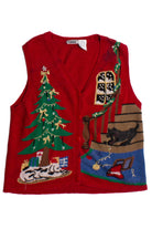 Red Puppy Ugly Christmas Vest 60063