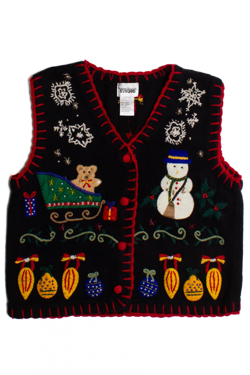 Black Ugly Christmas Vest 60072