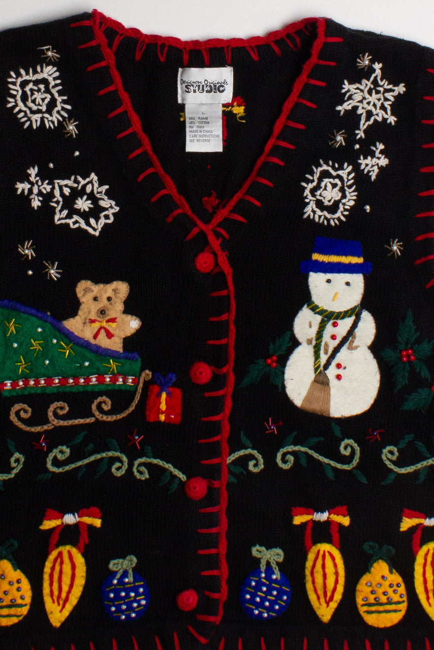 Black Ugly Christmas Vest 60072