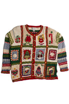 Multicolor Knit Ugly Christmas Cardigan 60076