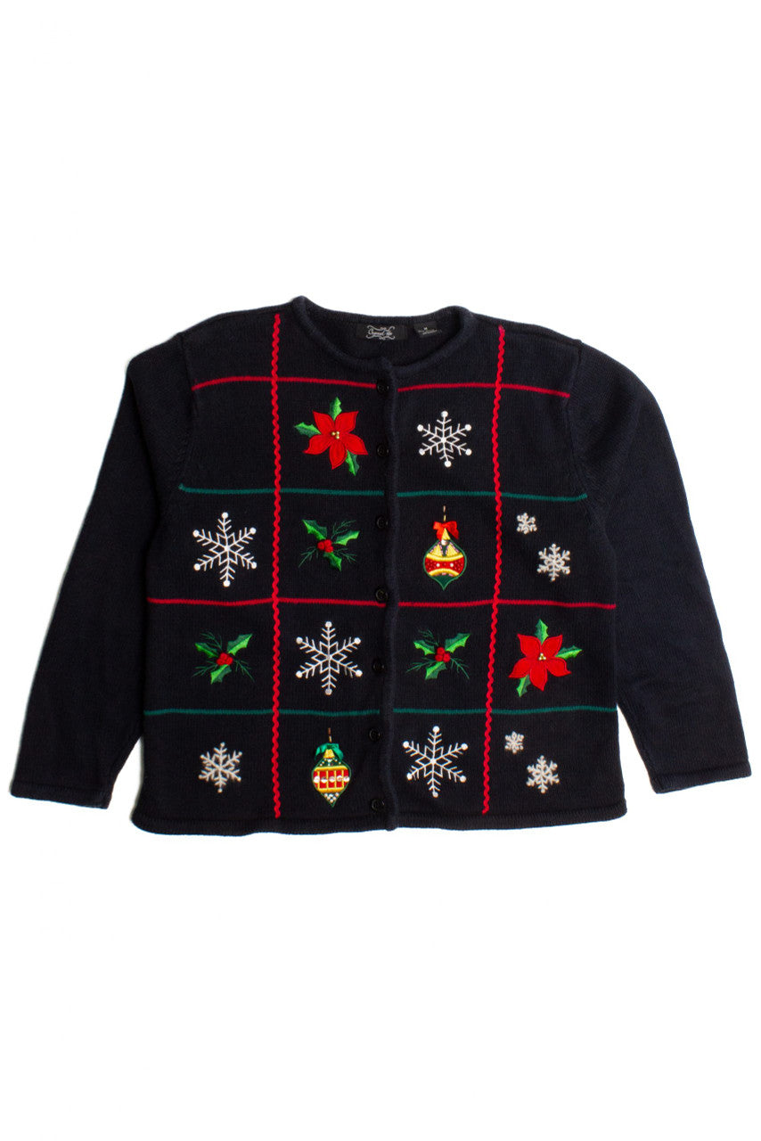 Black Ugly Christmas Cardigan 60079