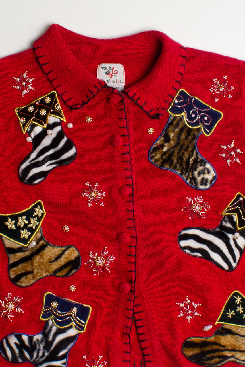 Red Ugly Christmas Cardigan 60089