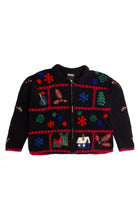 Black Ugly Christmas Cardigan 60090