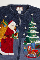 Blue Ugly Christmas Cardigan 60092