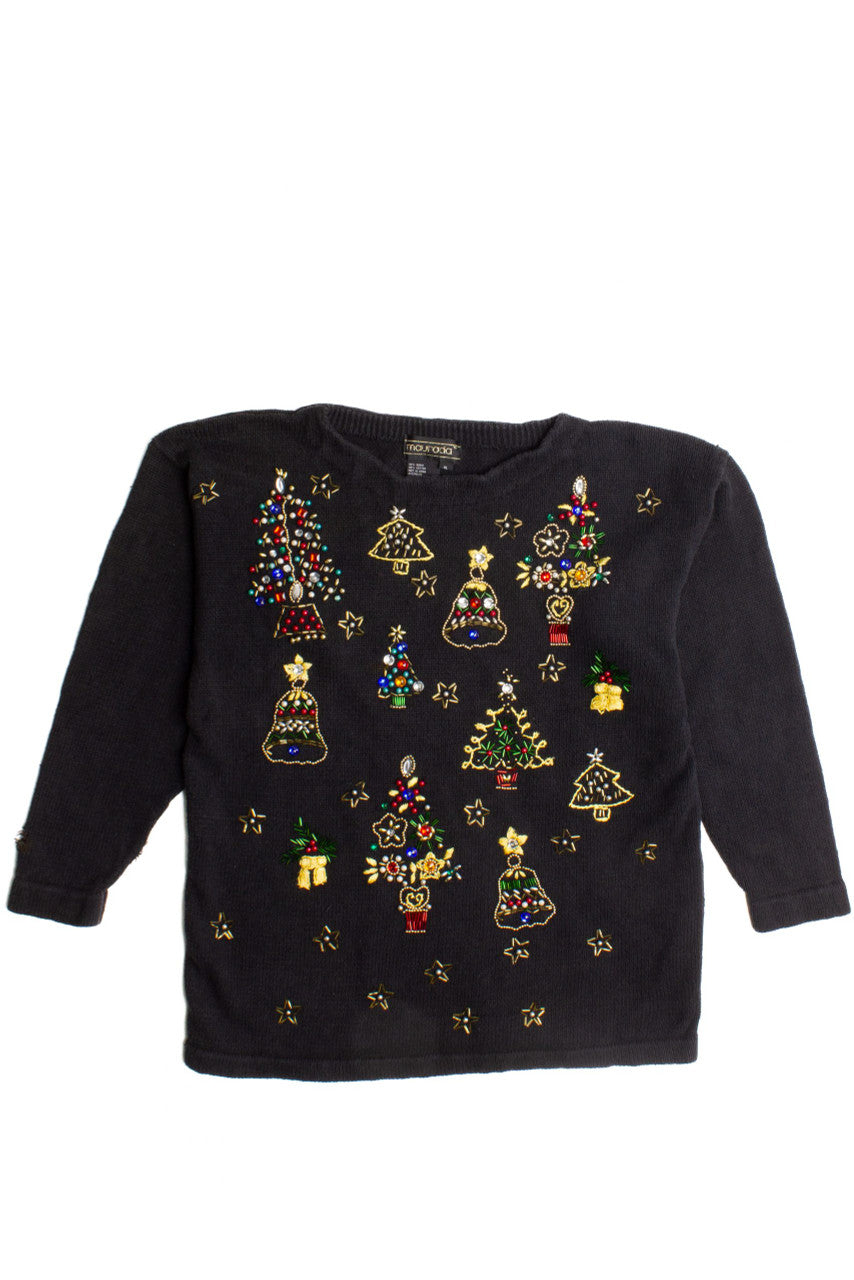 Black Ugly Christmas Cardigan 60094