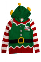 Green Hooded Elf Costume Ugly Christmas Pullover 60100