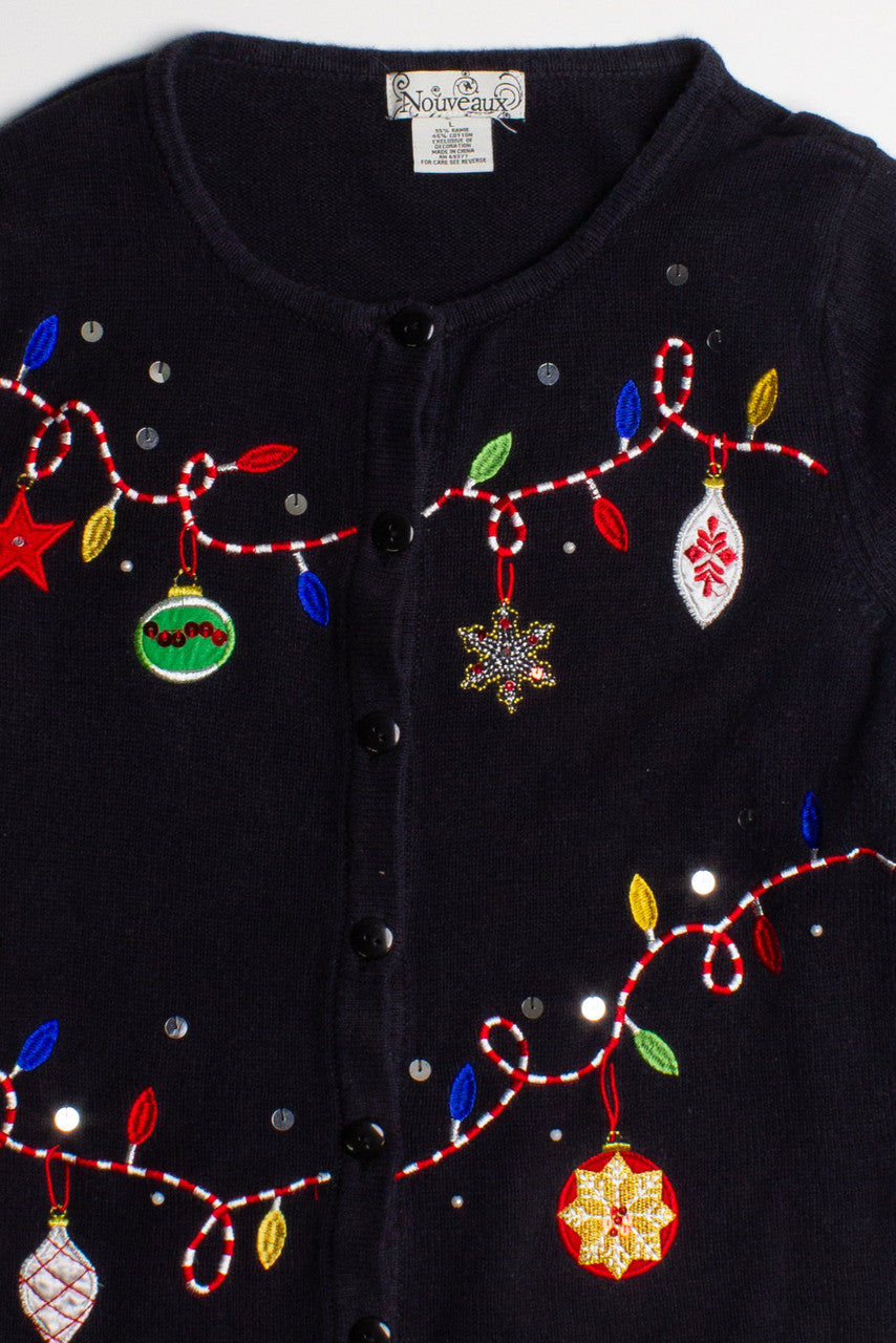 Black Ugly Christmas Cardigan 60111