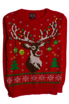 Red Reindeer Ugly Christmas Pullover 60117