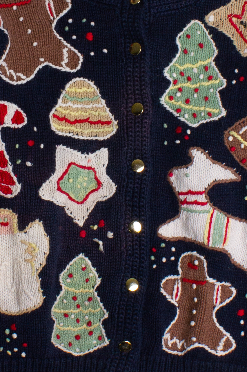 Gingerbread Cookies Ugly Christmas Cardigan 60139
