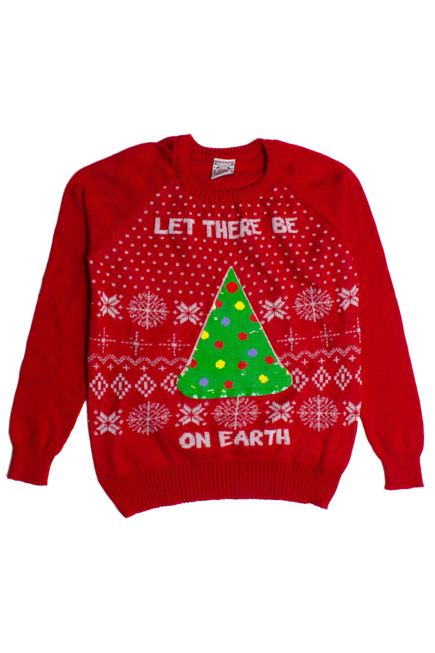 Funny "Pizza" On Earth Ugly Christmas Sweater 60229