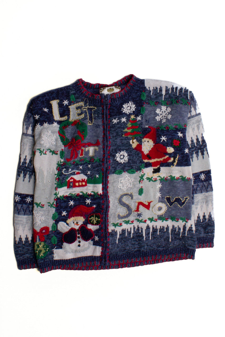 Blue Ugly Christmas Cardigan 60298