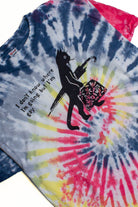 Rainbow Gay Cat Tie Dye Screen Print T-Shirt
