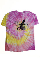 Pink Gay Cat Tie Dye Screen Print T-Shirt