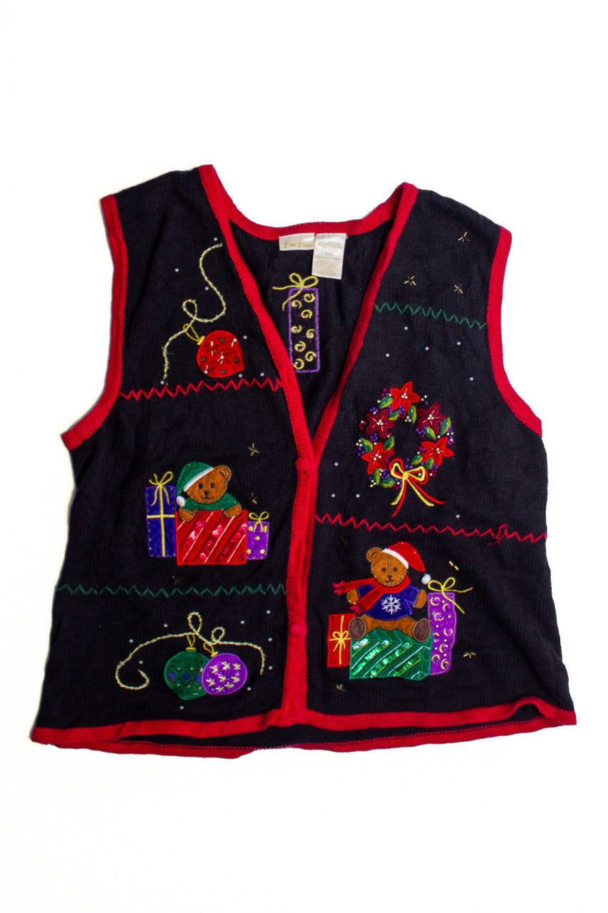 Black Ugly Christmas Vest 60385