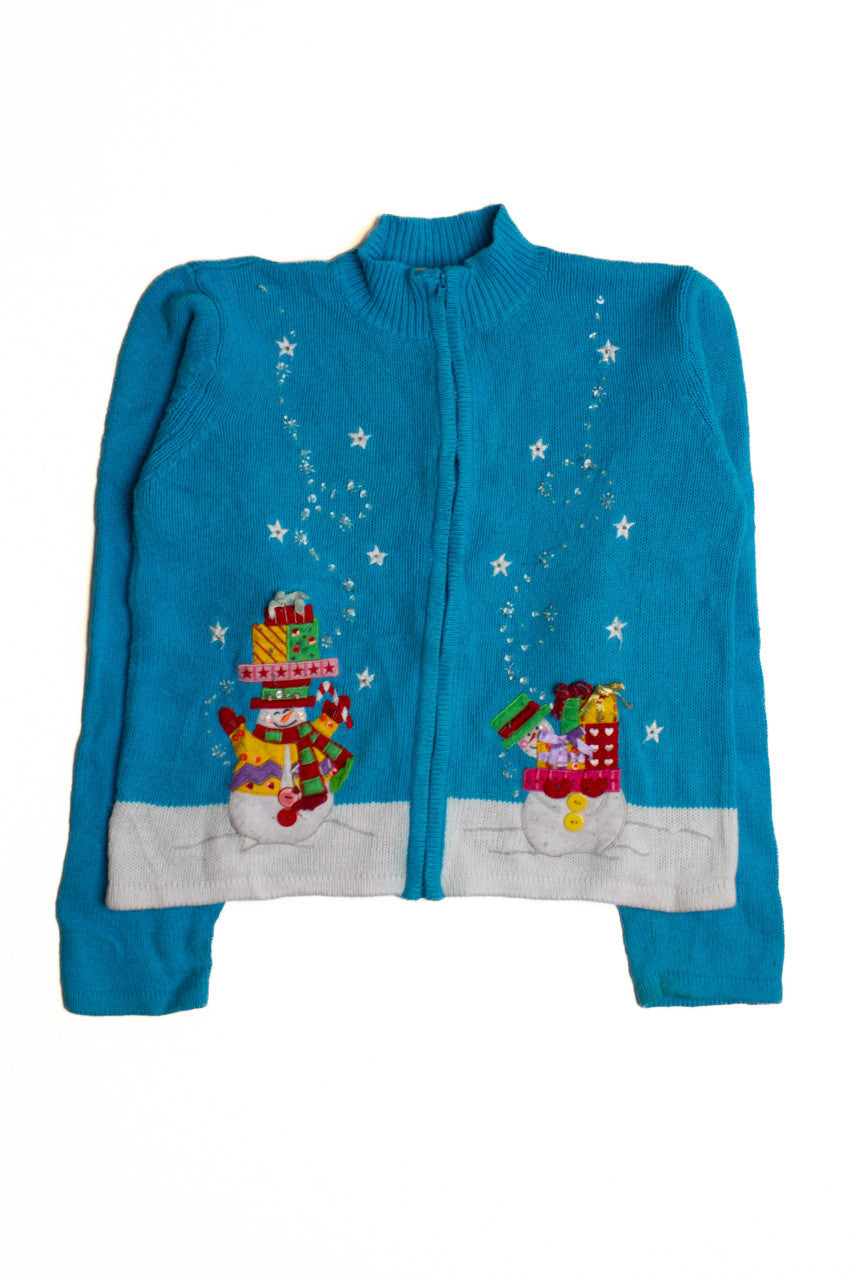 Blue Ugly Christmas Cardigan 60516