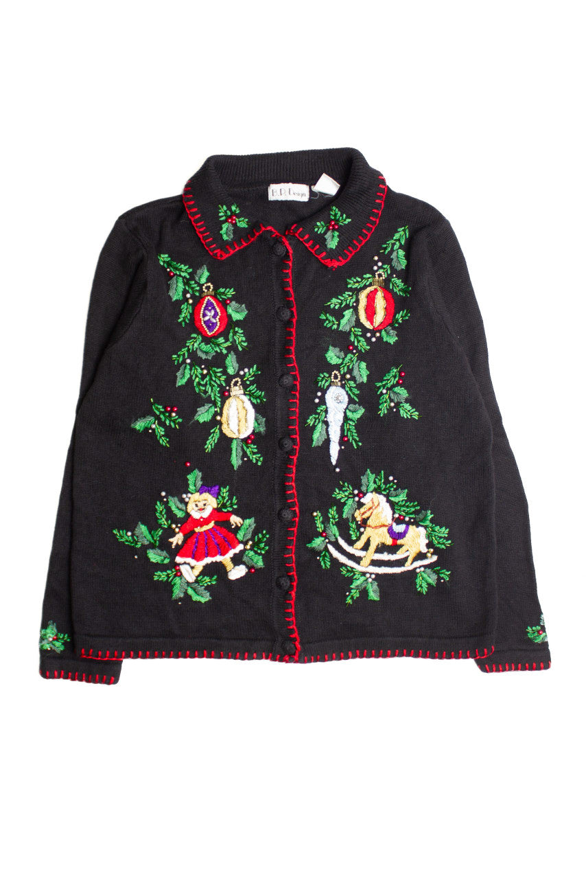 Black Ugly Christmas Cardigan 60529