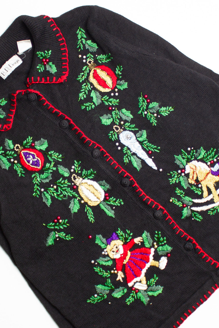 Black Ugly Christmas Cardigan 60529