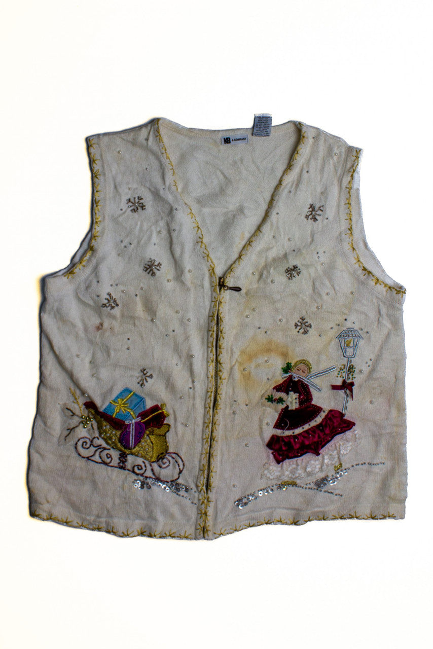 White Ugly Christmas Vest 60578