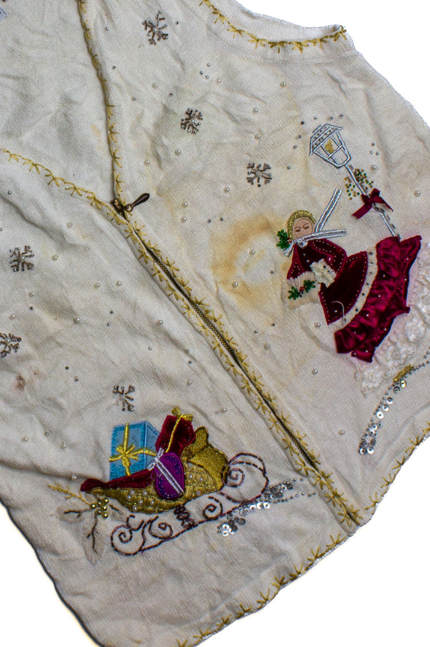 White Ugly Christmas Vest 60578
