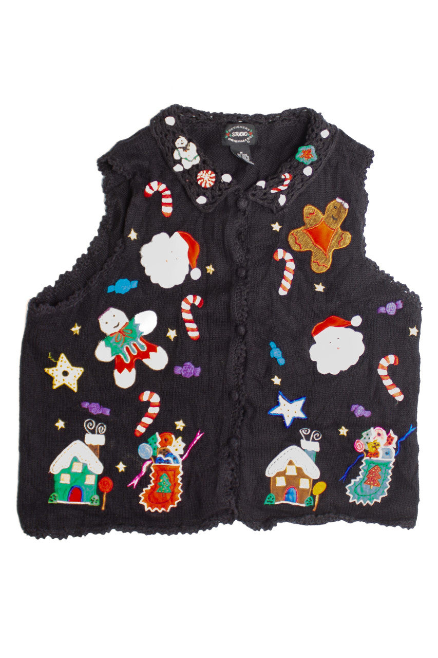 Black Ugly Christmas Vest 60623