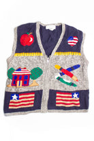 Gray Ugly Christmas Vest 60674