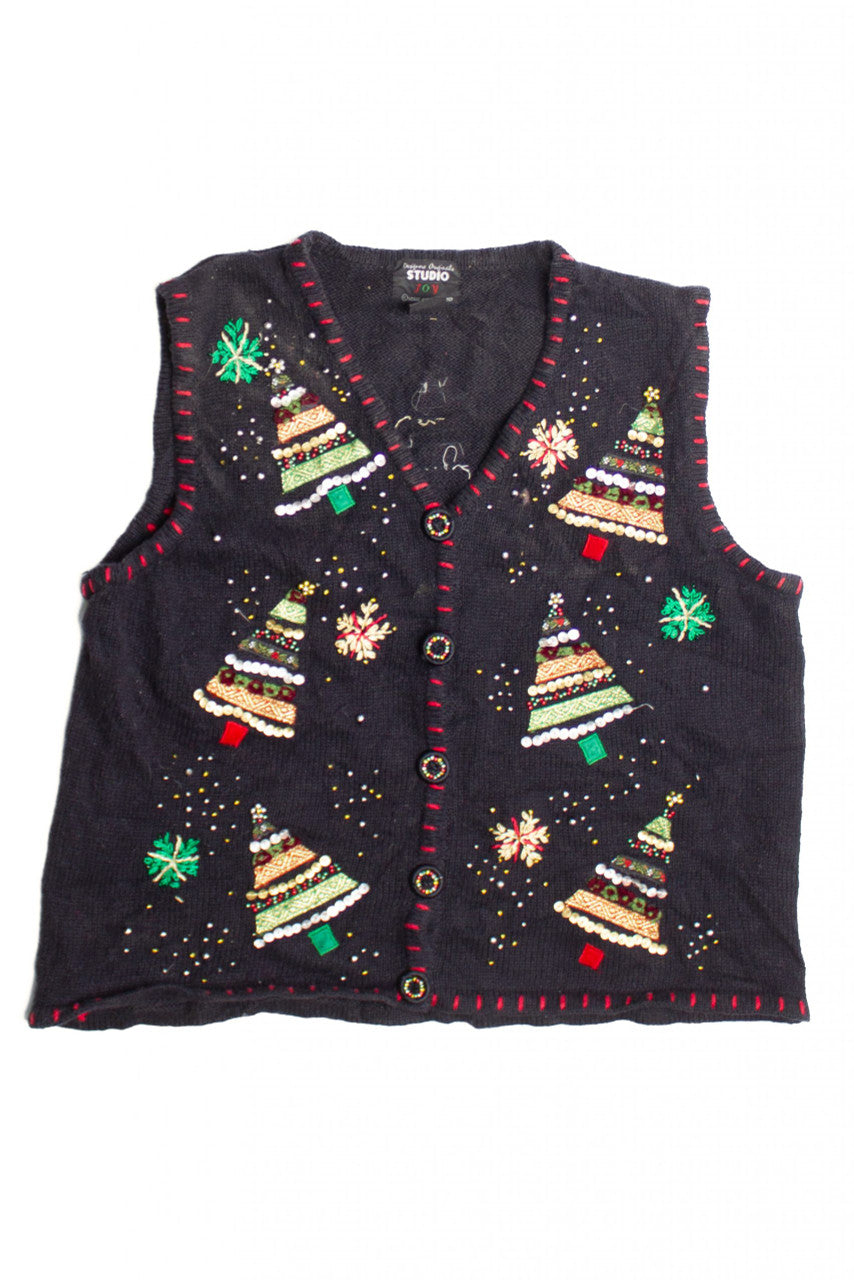 Black Ugly Christmas Vest 60697